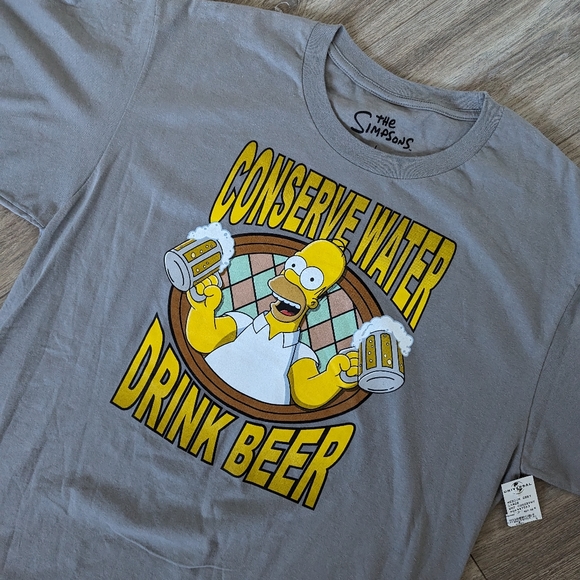 NWT The Simpsons T-shirt - Size Large - Gray - Picture 5 of 7